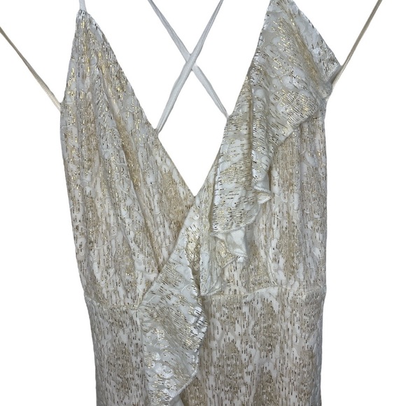 NWT Adela Cream / Gold Leopard Maxi Dress 12th Tribe Size S - Picture 5 of 10